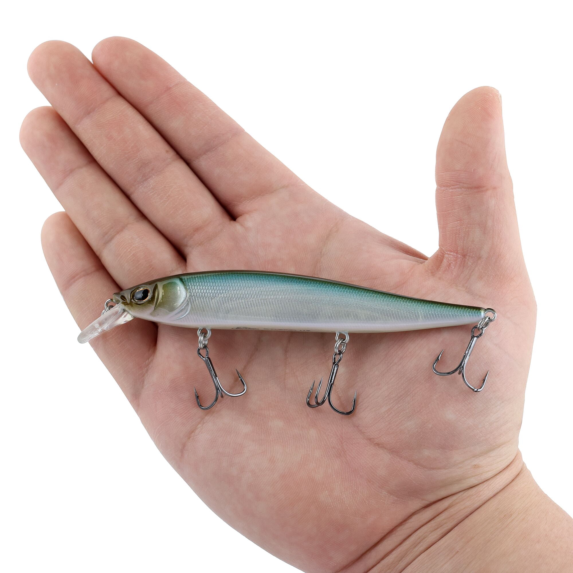 Berkley Stunna, 4.4 in, Jerkbaits, Stealth Minnow (1 Count)