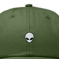 thumbnail image 2 of Dalix Lil Alien Embroidered Cotton Cap Outdoor Space Nature Dad Hat Mens in Olive, 2 of 5