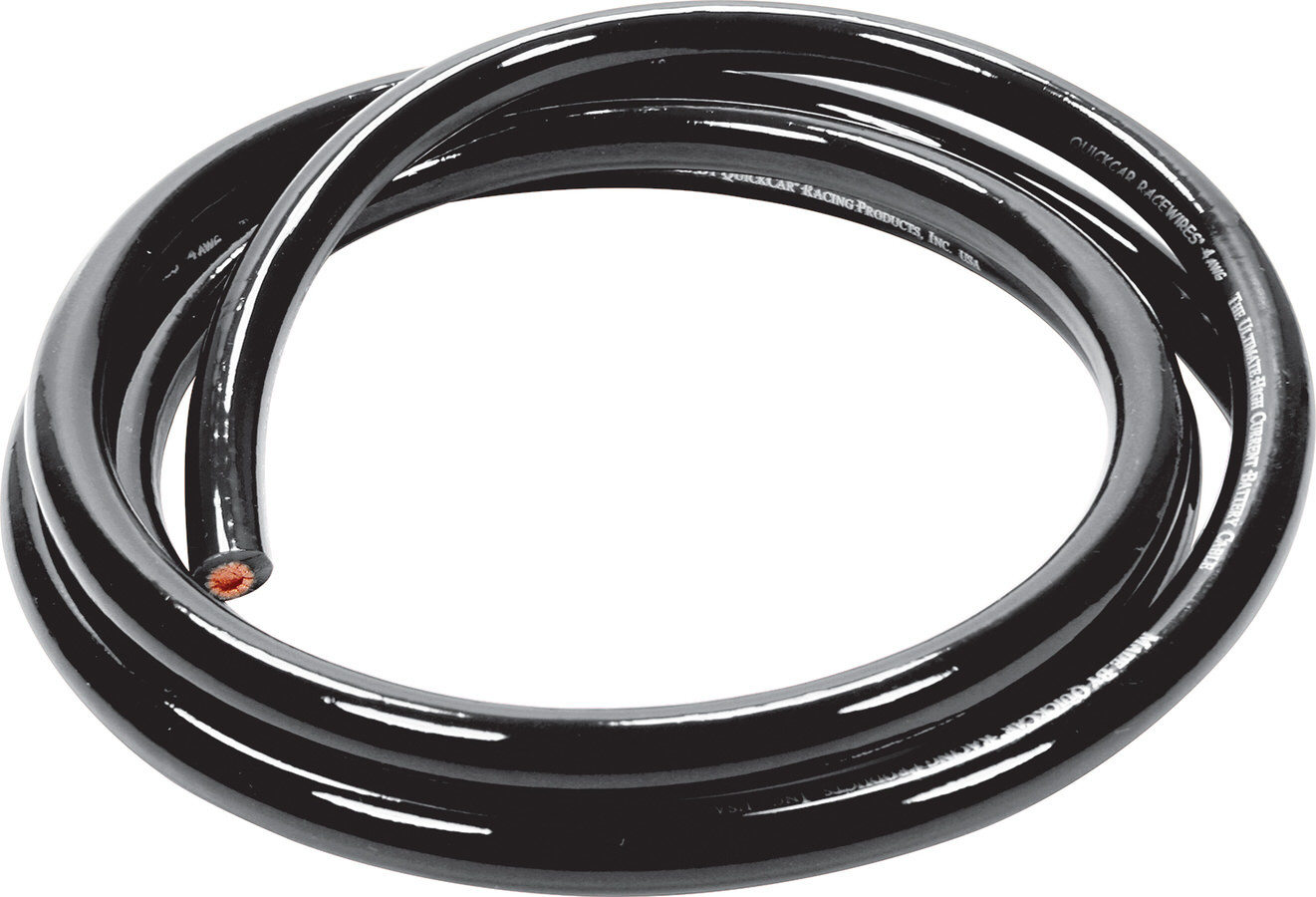 Quickcar Racing Products Power Cable 4 Gauge Blk 5Ft