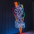 thumbnail image 5 of Handmadetneonsign Stay Cool Eat Ice Cream Neon Sign, Ice Cream Store Open Wall Art Decor, Bar Pub Home Wall Decor, 5 of 5