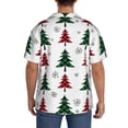 thumbnail image 5 of Disketp Men's Hawaiian Buffalo Plaid Christmas Trees Print Shirts Button Down Holiday Beach Shirts-Medium, 5 of 7