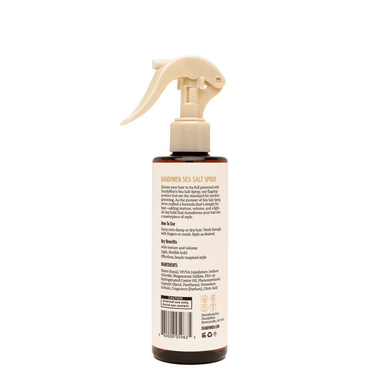 DANDYMEN COLLECTION No-Fuss Men's Vanilla Sea Salt Spray 8.45 oz for  Texture, Volume, and Light Hold