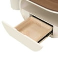thumbnail image 6 of NEW Luxury Oval Coffee Table, 47.24'' Coffee Table with Storage Drawer, White Metal Center Table for Living Room, 6 of 10
