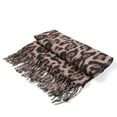 thumbnail image 2 of Scarfand's Lightweight Metallic Leopard Print Scarf Wrap Shawl (Tan), 2 of 4