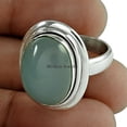 thumbnail image 2 of Natural Aqua Chalcedony Gemstone Ring, Real 925k Sterling Silver Ring, Special Design Jewelry, Exclusive Ring, Statement Ring, Signet Ring, Solitaire Ring, Gift For Girlfriend (Aqua Chalcedony, 3.5), 2 of 3