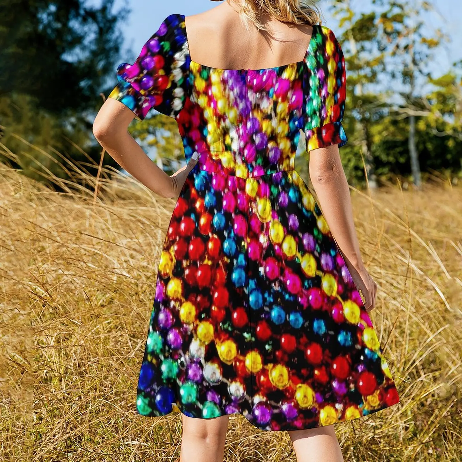 MARDI GRAS BEADS ; Art Print Sleeveless Dress dress korean style prom dress  2024 - Walmart.ca