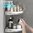 thumbnail image 6 of CxhicLuv Premium 360° Rotating Corner Shower Caddy Organizer, No Drill Installation Bathroom Storage Shelf with Strong Adhesive for Complete Toiletries Organization, Space Saving Shower Organizer, 6 of 9