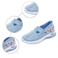 thumbnail image 4 of oqasdz Women Casual Shoes Mesh Breathable Floral Emborider Slip On Soft Sole Sneakers Round Toe Non Slip Comfortable Walking Shoes Outdoor Summer, 4 of 6