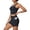 Black, variant on Uobin Women 2 Pieces Yoga Set High Waist Shorts For Running Fitness Gym Breathable Sweat Wicking Sportswear Activewear Exercise Performance Slim Fit Control Workout