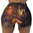 thumbnail image 2 of Lsque Butterfly Sitting on a Flower Pattern High Waisted Biker Shorts for Women-Tummy Control Fitness Athletic Workout Running Yoga Gym Shorts,Moisture-Wicking-Medium, 2 of 9
