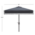 thumbnail image 4 of Safavieh Milan Fringe 7.5' Market Crank Square Umbrella, Navy/White, 4 of 6