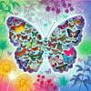 thumbnail image 1 of Cuadros Decorativos 5D diamante pintura mariposa DIY taladro redondo mosaico Likrtyny embutido en tela, 1 of 6