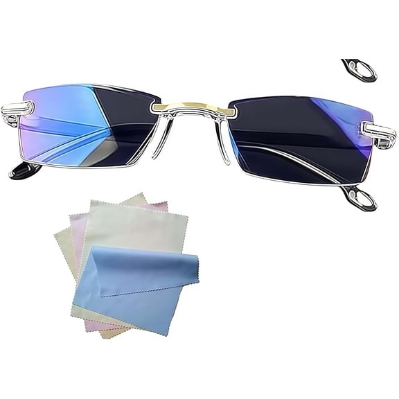 2026 Model Clarity Blue Auto Focus Glasses Self Adjusting Women Clarity Auto Focus Glasses Men Intelligent Dual Focus Glasses