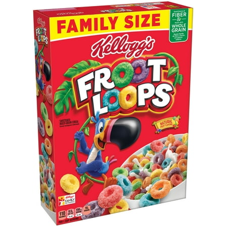 Kellogg's Froot Loops Multi-Grain Cereal Family Size, 21.7 oz