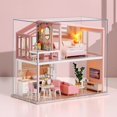 thumbnail image 2 of 1:24 Muebles de Juguetes pa Decoración Del Adorno Navidad Baoblaze Casa de muñecas de madera hecha a mano de bricolaje, 2 of 8