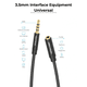 thumbnail image 3 of Cable Extensión Audio Auxiliar 3.5mm VENTION 3Mts Trenzado Macho+Hembra, 3 of 6