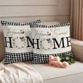 thumbnail image 3 of Pack of 2 Outdoor Pillow Covers 16x16 Inch Waterproof Farmhouse Home Throw Pillow Covers,Decorative Couch Pillow Shams Protectors Black Plaid Vintage Wood Grain Butterfly Patio Cushion Pillowcases, 3 of 8