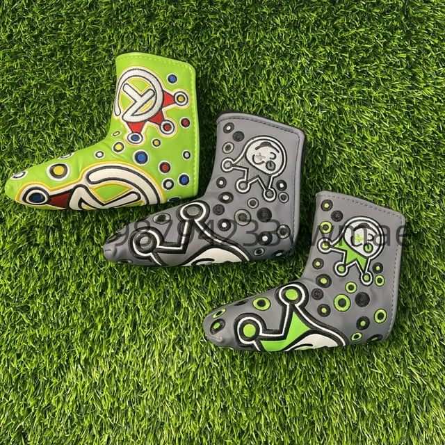 Golf Blade Putter Cover Putter Cover Golf Putter Head Cover Headcover Shamrock Embroidered Blade Fit All Brands 3pcs