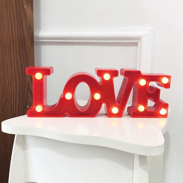 LOVE Night Light, LED Night Light, Romantic LOVE Word Warm Light For Proposal Confession Outdoor Valentine's Day Warm Light