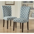thumbnail image 4 of 2-Piece Starlite Moroccan Upholstered Parsons Wooden Dining Chair, 4 of 5