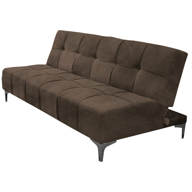 Sofa Cama Reclinable El Bazar Store New York Terciopelo Chocolate Futón 3 posiciones Sala