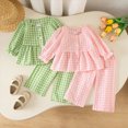 thumbnail image 6 of NOLDARES Toddler Girl Baby Clothes Fall Winter Outfits Long Sleeve Graphic Tee and Elastic Waist Pants 2 Piece Set Cute(Green,12-18 M), 6 of 8