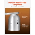 thumbnail image 5 of VEVOR Food Heat Lamp, 500W Bulbs, Commercial Food Warmer Light, Electric Stainless Steel French Fry Heating Lamp, Free-standing, Catering Food Warming Equipment for Kitchen Buffet Restaurant, Silver, 5 of 9