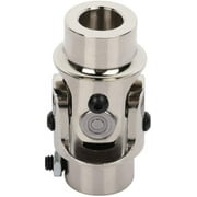 SCITOO Single 3/4 Round x 3/4" DD U-Joint Shaft Steering Universal Joints Chrome Steel