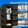 thumbnail image 4 of Uforic 69" Large Cat Cage, 5 Tier Indoor Cat Enclosures with Large Hammock, DIY Cat Playpen Metal Kennel for 1-4 Cats,55"L x 55"W x 69"H,Black, 4 of 8
