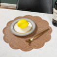 thumbnail image 1 of ziyahi Simple Imperméable et Résistant à l'Huile Circulaire Carré imitation Chanvre PU Seal mat coaster, 1 of 1
