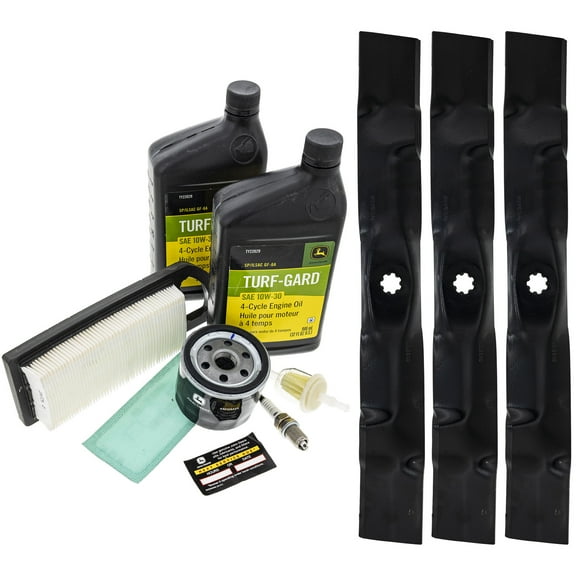 John Deere OEM #LG253 Maintenance Kit & #GY20850 Blades for Model LA105