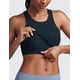 thumbnail image 3 of Top Corto CRZ YOGA Sin Costuras con Cuello Alto y Textura Acanalada Azul Marino XS, 3 of 3