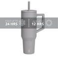 thumbnail image 4 of Elemental Commuter 40 oz Tumbler with Handle and Straw Lid | Travel Coffee Mug Spill Resistant | Insulated Cup Stainless Steel Tumblers for Water, Smoothies, Milkshake and More | Graphite, 4 of 7