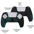 thumbnail image 3 of PlayVital Samurai Edition Black Anti-Slip Controller Silicone Skin for PS5, Ergonomic Soft Rubber Protective Case for PS5 Controller with Black Thumb Stick Caps, 3 of 8