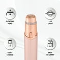 thumbnail image 4 of Rechargeable Facial Hair Remover for Women Painless Smooth Trimmer for Upper Lip, Chin & Face 18K Gold-Plated Floating Head USB-C Shaver, 4 of 11