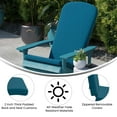 thumbnail image 4 of Flash Furniture Charlestown Set of 2 All Weather Indoor/Outdoor High Back Adirondack Chair Cushions, Patio Furniture Replacement Cushions - Teal, 4 of 9