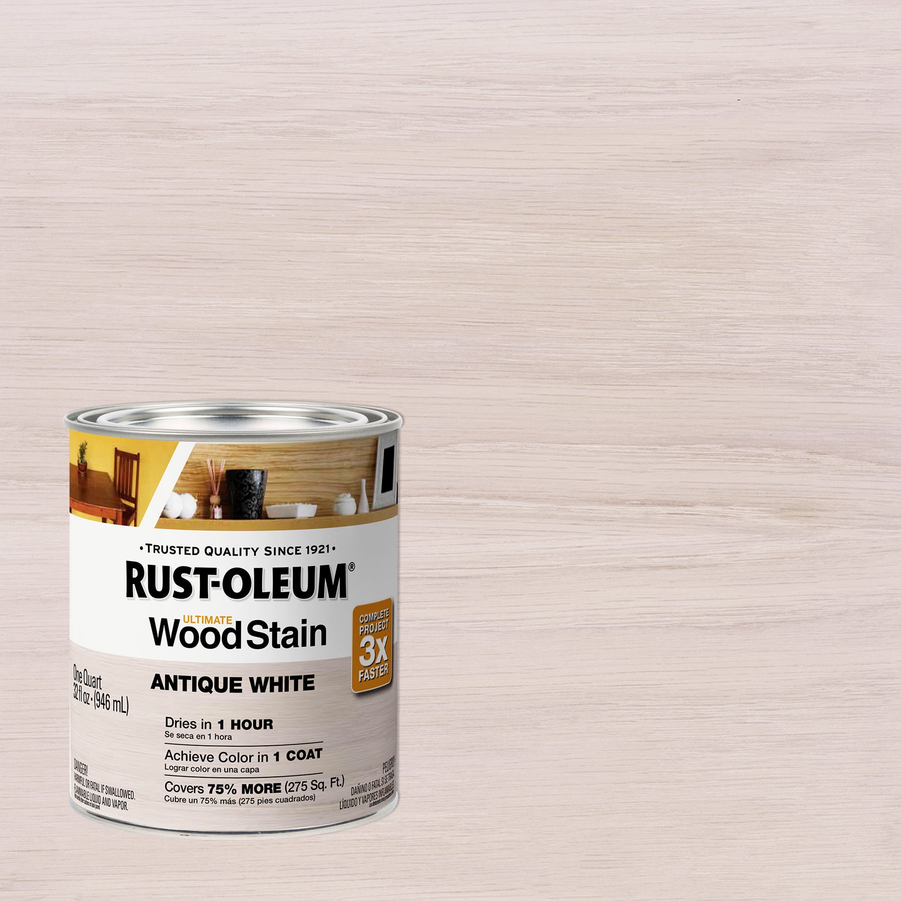 Antique White, RustOleum Ultimate Wood Stain205629, Quart
