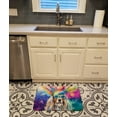 thumbnail image 2 of Carolines Treasures DAC2456RUG 19 x 27 in. Bearded Collie Hippie Dawg Memory Foam Kitchen Mat, 2 of 5