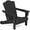 Black, variant on KINGYES Folding Adirondack Chairs Set of 2, HDPE All-Weather Folding Adirondack Chair, Fir Pit Chairs for Patio Garden Backyard Deck, Navy