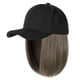 thumbnail image 1 of Gorra de béisbol con extensiones de cabello, peinado Bob corto recto, peluca ajustable extraíble, sombrero de 7,9 pulgadas para mujer y niña, 1 of 2