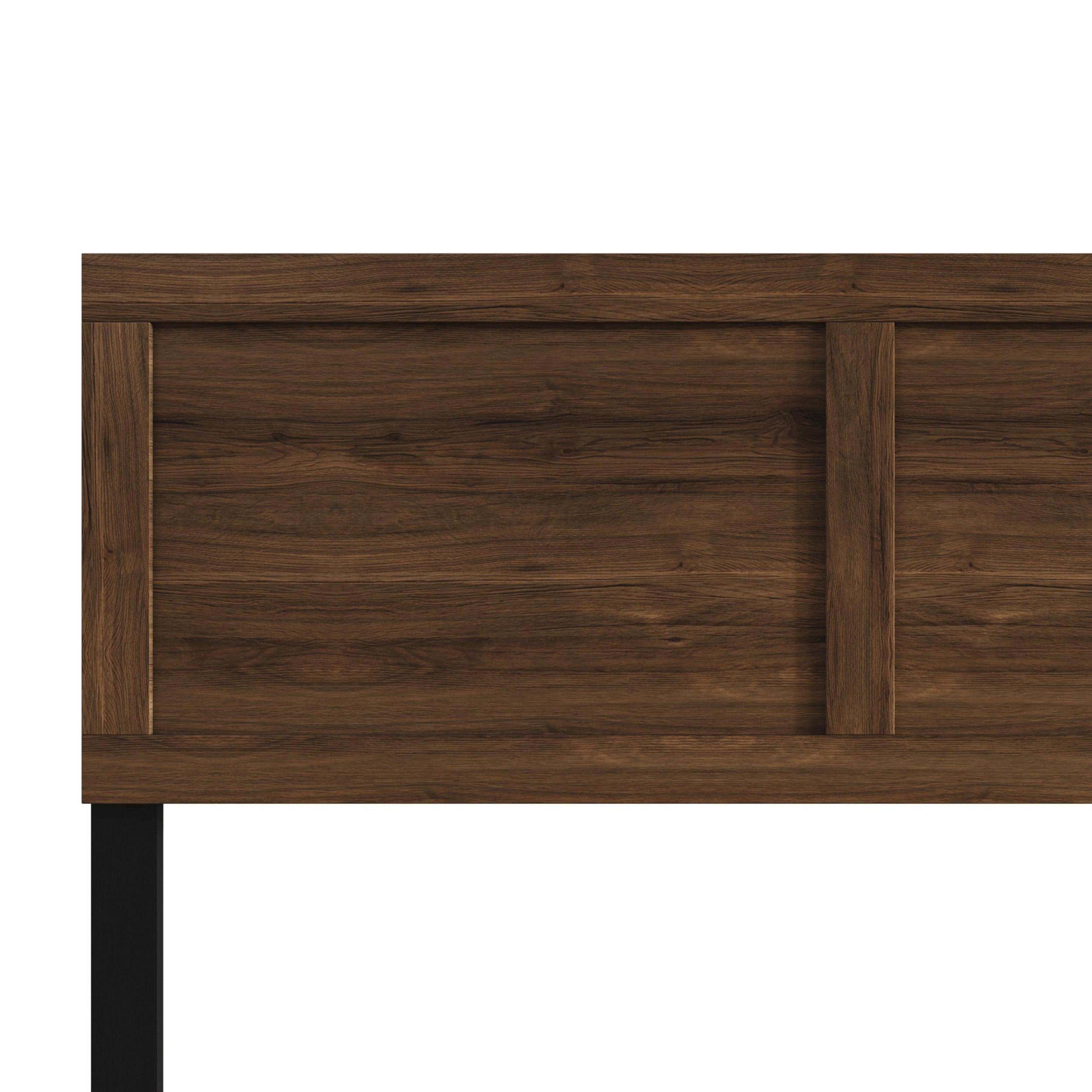 Home Design Yakima Twin Headboard with Farmhouse Design, Brown, Adjustable Height, Easy Assembly