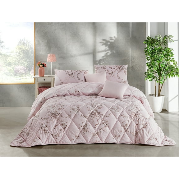 Istanbul Collection Handmade Comforter Set   Sheet Set - 9 Piece Set - Cotton Blend - Modern, Comforter, Matching Shams and Throw Pillows