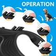 thumbnail image 4 of Retractable Dog Leash with Flashlight 16ft Walking Leash for Dogs up to 77lbs, 360° Tangle-Free Nylon Tape Anti-Slip Handle -Black, 4 of 7