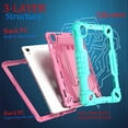 thumbnail image 7 of FIEWESEY Case for Onn 8 inch Gen 4 Tablet Case (2024 Model) 100135923 Slim Heavy Duty Built in Stand Hard Back Shell Protective Case with Shoulder Strap for Onn 8 inch Gen 4 Tablet (Green/Pink), 7 of 7