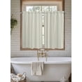thumbnail image 4 of Light Green Lines Living Room Curtains 2 Panel, Retro Minimalist Stripes Pattern Cafe Window Treatment, Farmhouse Bedroom Bathroom Kitchen Curtains Drapes 104"x54", 4 of 6
