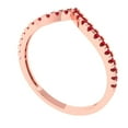 thumbnail image 2 of 0.1725 ctw Wedding Band for Women - 18K Rose Gold Simulated Ruby Stackable Eternity Ring, 2 of 6