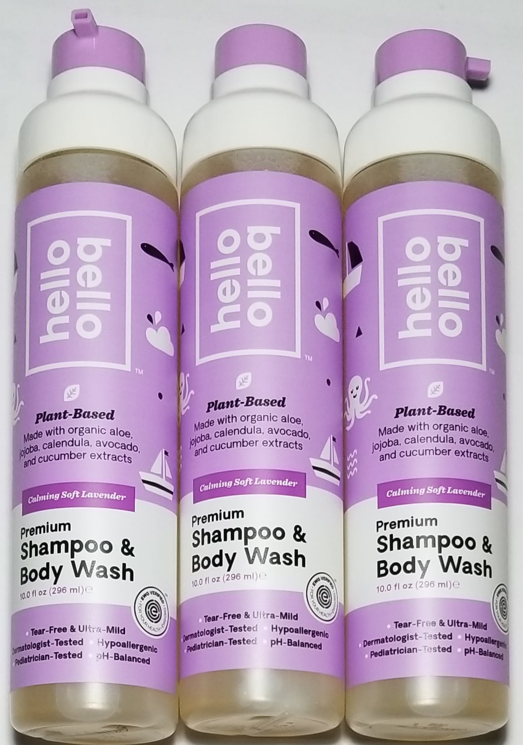 3 X Hello Bello Shampoo & Body Wash 10 Fl. Oz. Each (Total 30 Oz