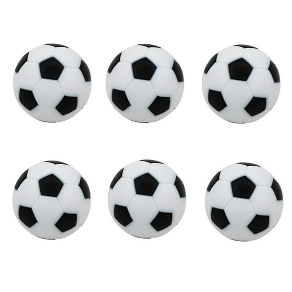 Paquete de 6 Balones Deportivos de Repuesto para Futbolín, Balones de Fútbol, balones de Fútbol de de 32 Mm, Negro Soledad Reemplazo de balón de fútbol de mesa