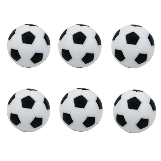 Pelotas de fútbol de mesa de repuesto (paquete de 6) - Duraderas y de larga duración Negro