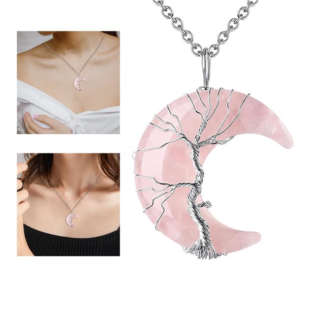 Collar de Cristal Hugo Colgante Piedra Luna